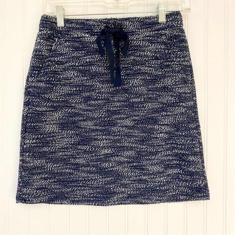 Loft Petites Tweed Pocket Skirt Blue Size XS‎